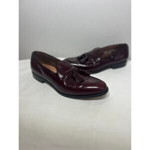 Allen Edmonds Leather Shoes Loafers Burgundy Grayson Tassel Business Office 9.5B
